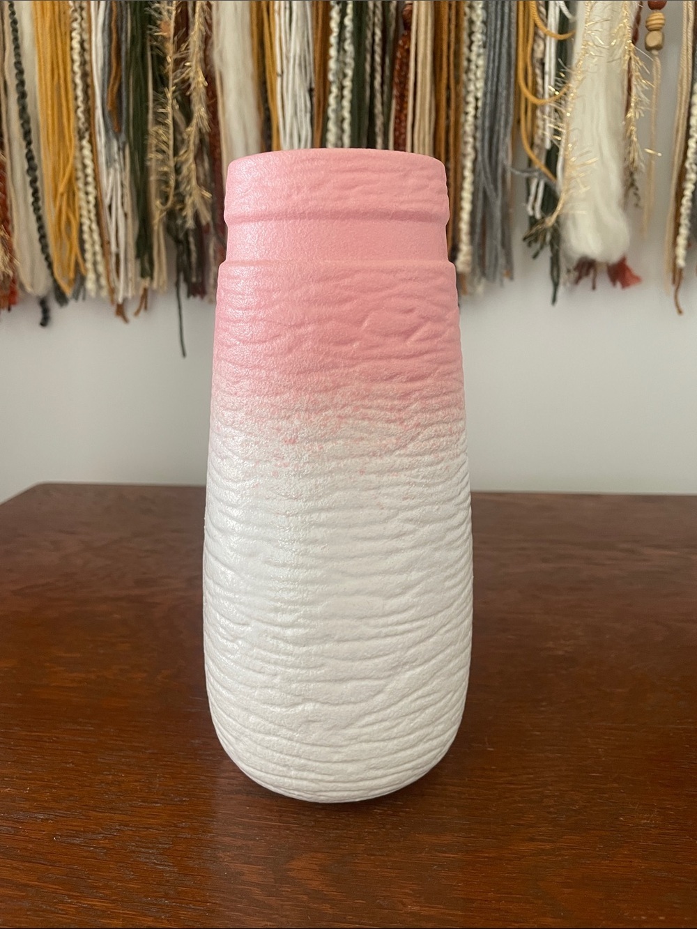 Pink and White Ombre Ceramic Vase - Home Accents